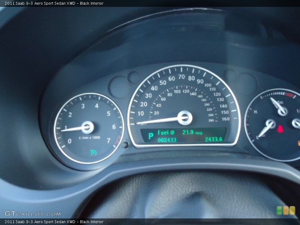 Black Interior Gauges for the 2011 Saab 9-3 Aero Sport Sedan XWD #61520515