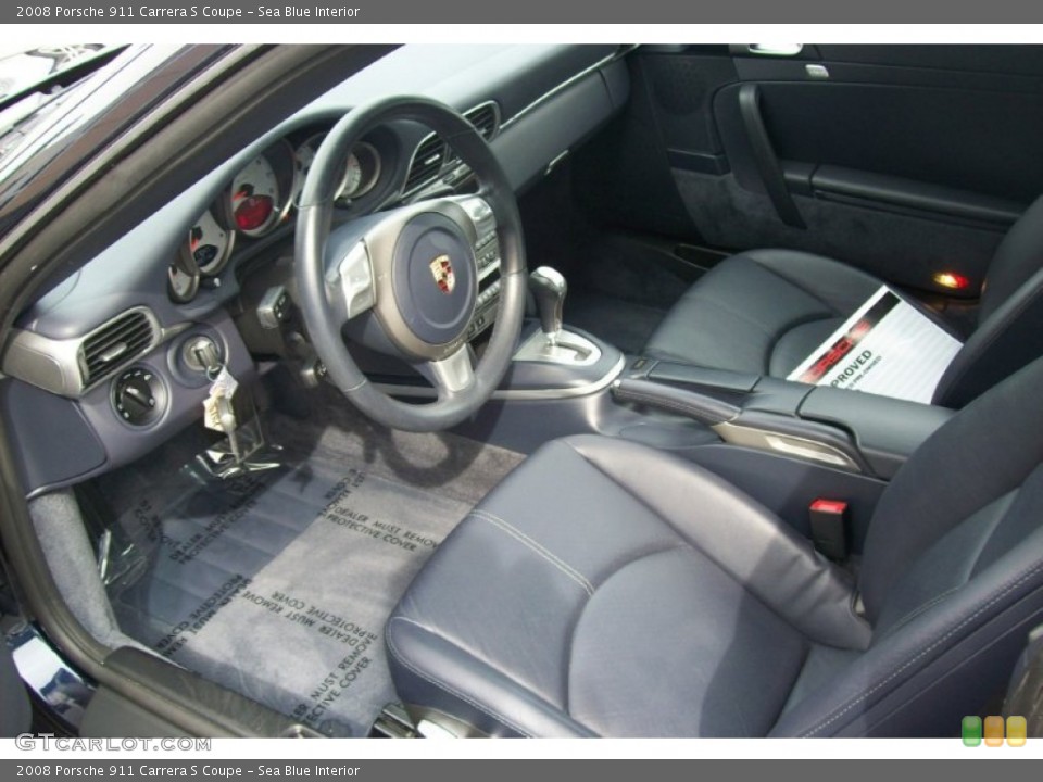 Sea Blue Interior Prime Interior for the 2008 Porsche 911 Carrera S Coupe #61520562