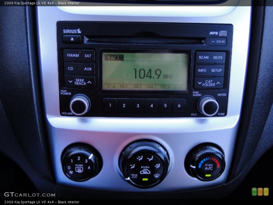 Black Interior Audio System for the 2009 Kia Sportage LX V6 4x4 #61522204