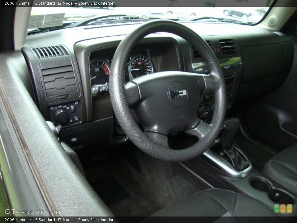 Ebony Black Interior Steering Wheel for the 2006 Hummer H3  #61522657