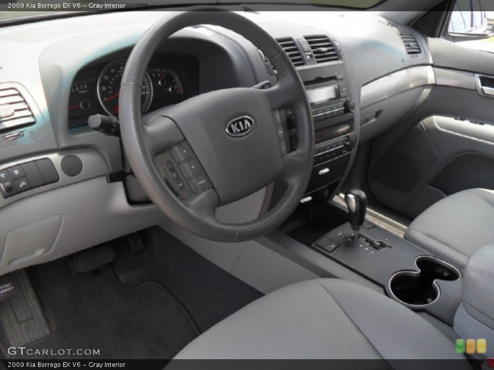Gray Interior Prime Interior for the 2009 Kia Borrego EX V6 #61522690