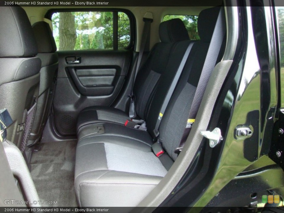 Ebony Black Interior Rear Seat for the 2006 Hummer H3  #61522735
