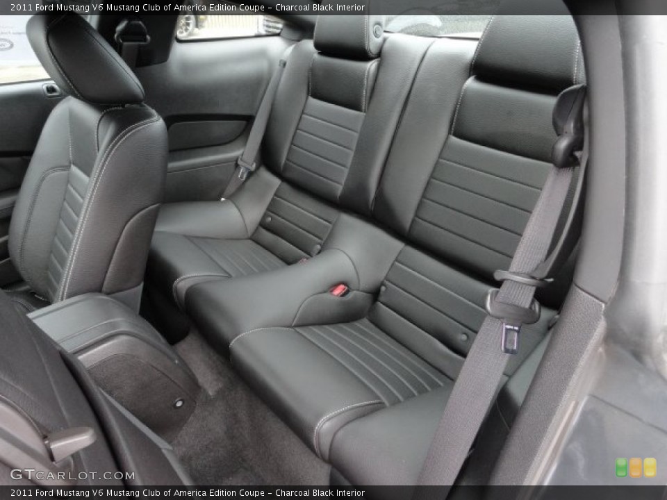 Charcoal Black Interior Rear Seat for the 2011 Ford Mustang V6 Mustang Club of America Edition Coupe #61523725