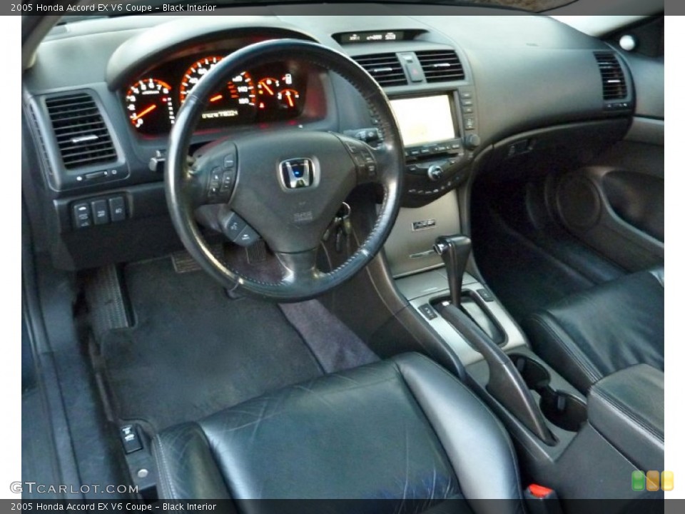 Black Interior Dashboard for the 2005 Honda Accord EX V6 Coupe #61523815