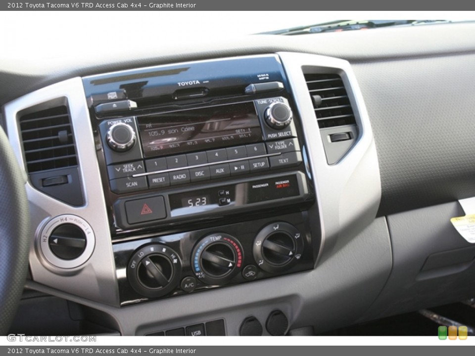 Graphite Interior Controls for the 2012 Toyota Tacoma V6 TRD Access Cab 4x4 #61524310