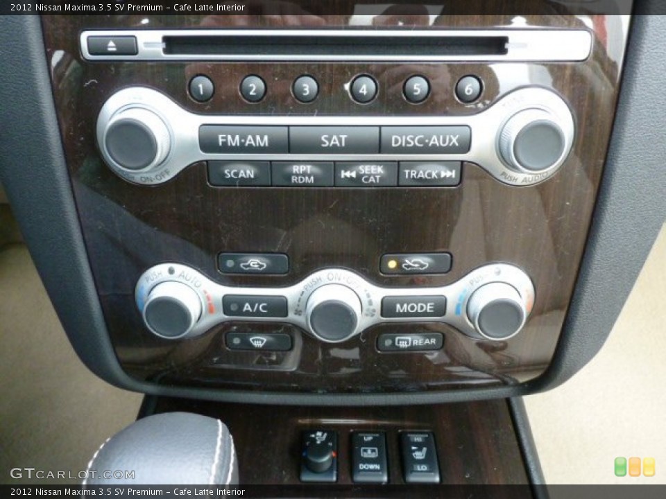 Cafe Latte Interior Controls for the 2012 Nissan Maxima 3.5 SV Premium #61525009