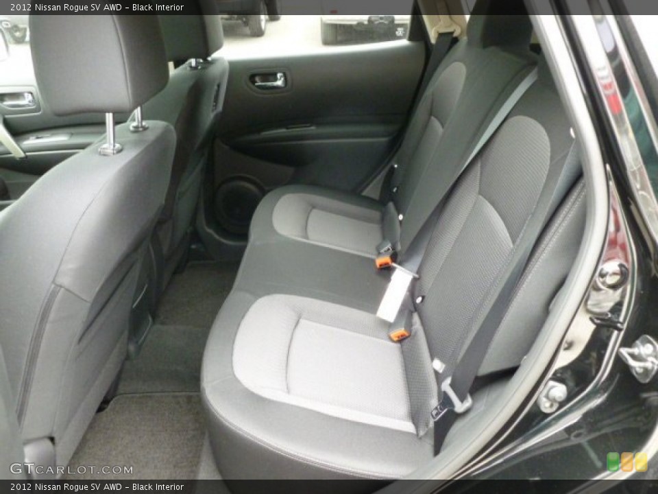 Black Interior Rear Seat for the 2012 Nissan Rogue SV AWD #61525135