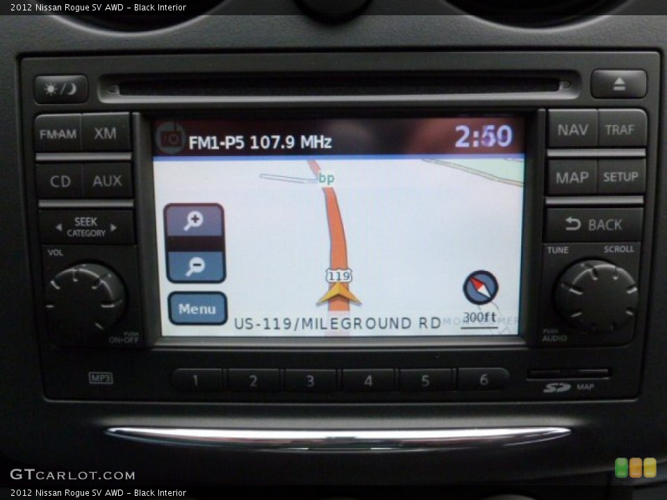 Black Interior Navigation for the 2012 Nissan Rogue SV AWD #61525177