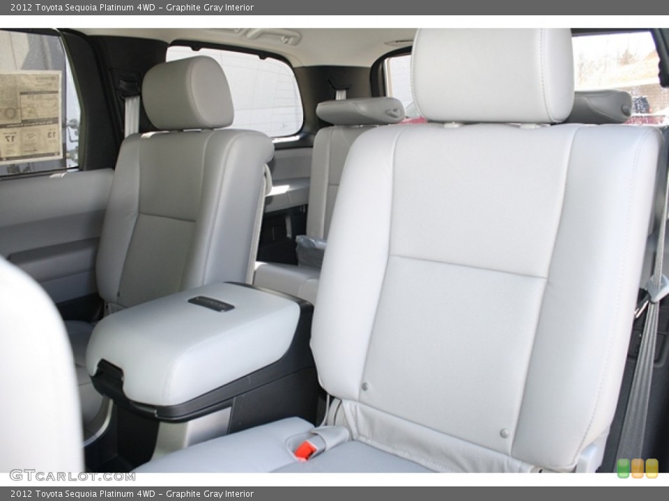 Graphite Gray Interior Rear Seat for the 2012 Toyota Sequoia Platinum 4WD #61525792