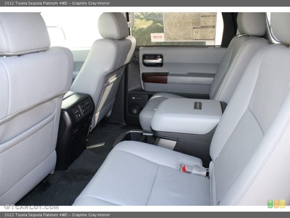 Graphite Gray Interior Rear Seat for the 2012 Toyota Sequoia Platinum 4WD #61525804