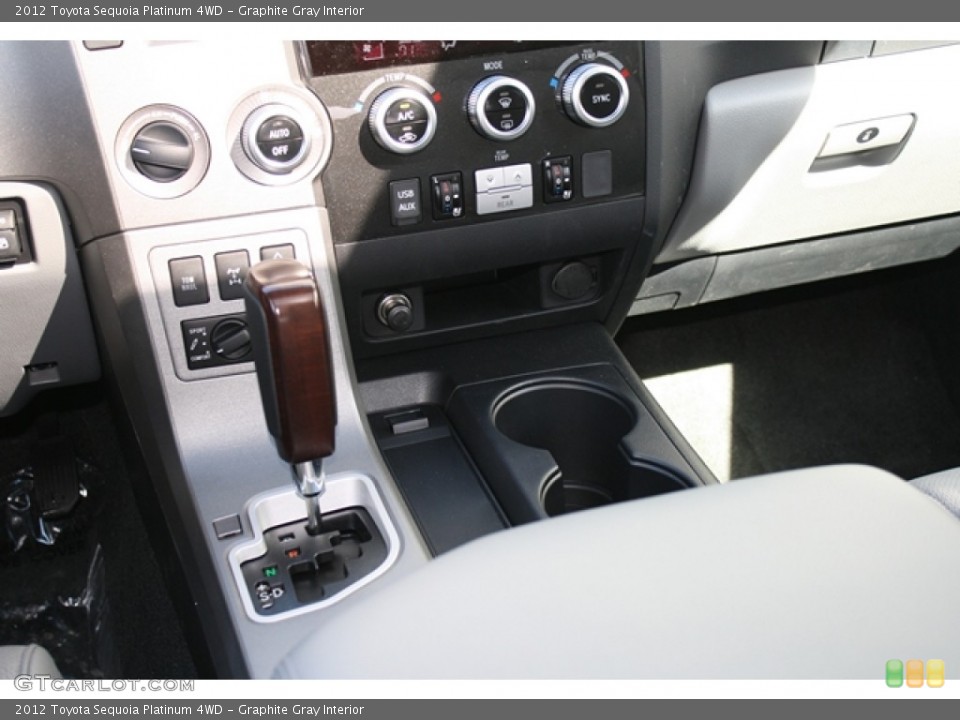 Graphite Gray Interior Controls for the 2012 Toyota Sequoia Platinum 4WD #61525876
