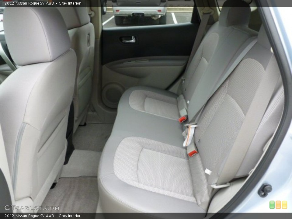 Gray Interior Rear Seat for the 2012 Nissan Rogue SV AWD #61525999