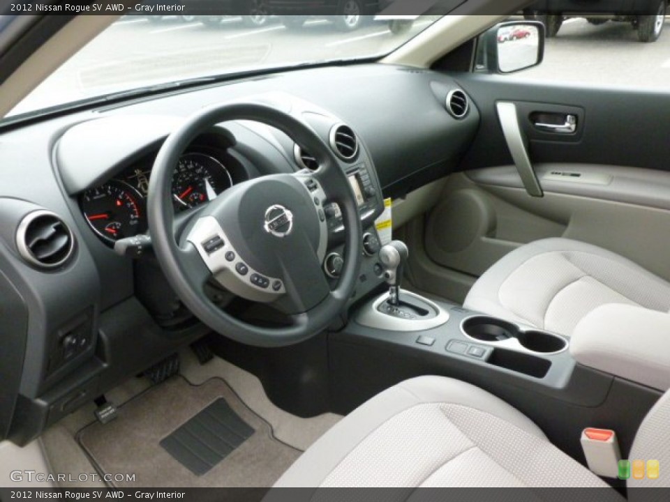 Gray Interior Prime Interior for the 2012 Nissan Rogue SV AWD #61526015
