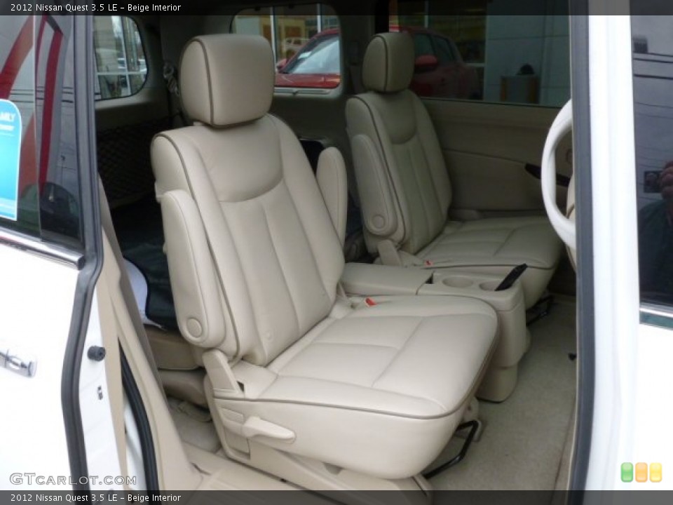 Beige Interior Rear Seat for the 2012 Nissan Quest 3.5 LE #61526468