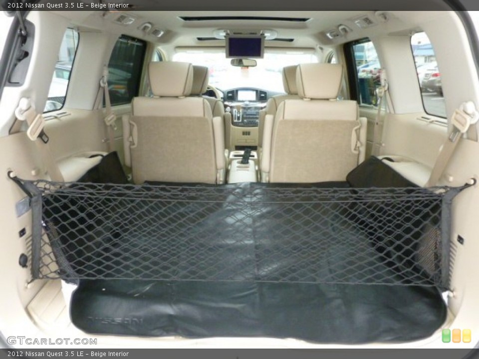 Beige Interior Trunk for the 2012 Nissan Quest 3.5 LE #61526494