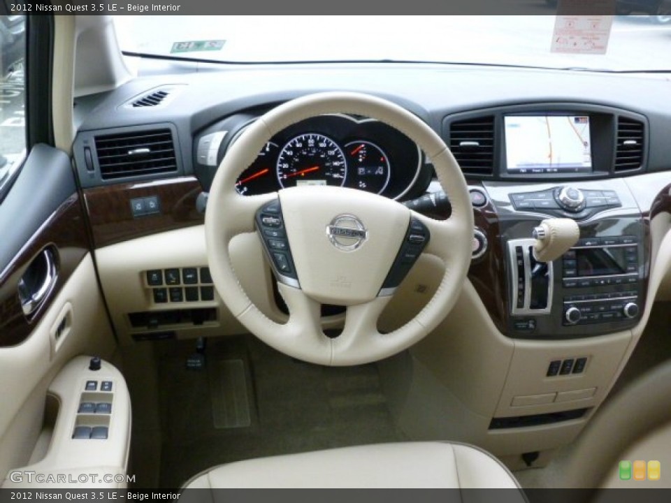 Beige Interior Dashboard for the 2012 Nissan Quest 3.5 LE #61526503