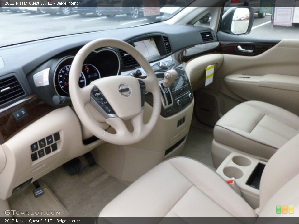 Beige 2012 Nissan Quest Interiors