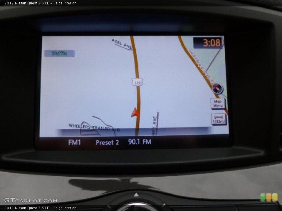 Beige Interior Navigation for the 2012 Nissan Quest 3.5 LE #61526536