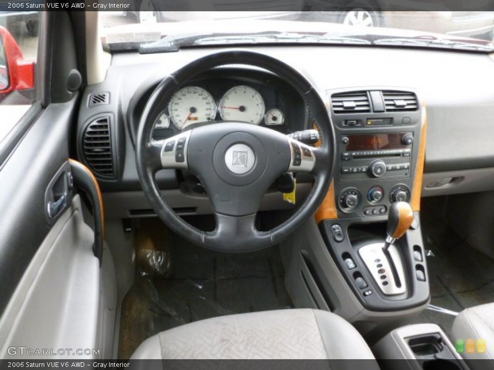 Gray Interior Steering Wheel for the 2006 Saturn VUE V6 AWD #61527802