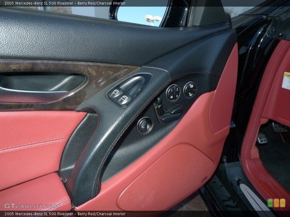 Berry Red/Charcoal Interior Controls for the 2005 Mercedes-Benz SL 500 Roadster #61528027