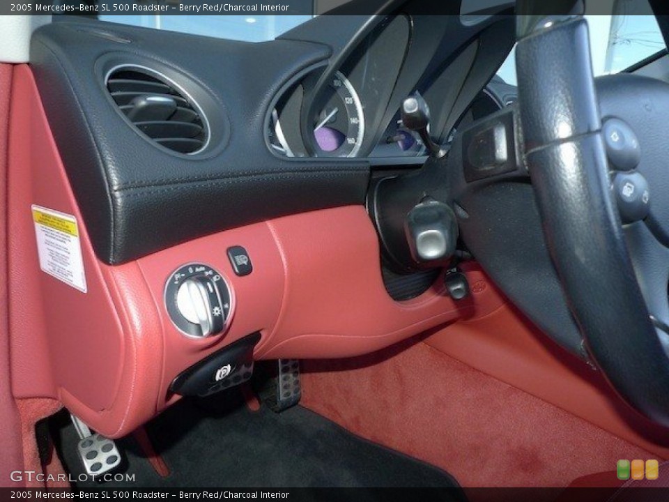 Berry Red/Charcoal Interior Controls for the 2005 Mercedes-Benz SL 500 Roadster #61528036