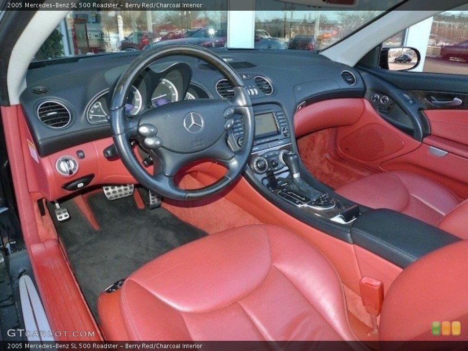 Berry Red/Charcoal Interior Prime Interior for the 2005 Mercedes-Benz SL 500 Roadster #61528045