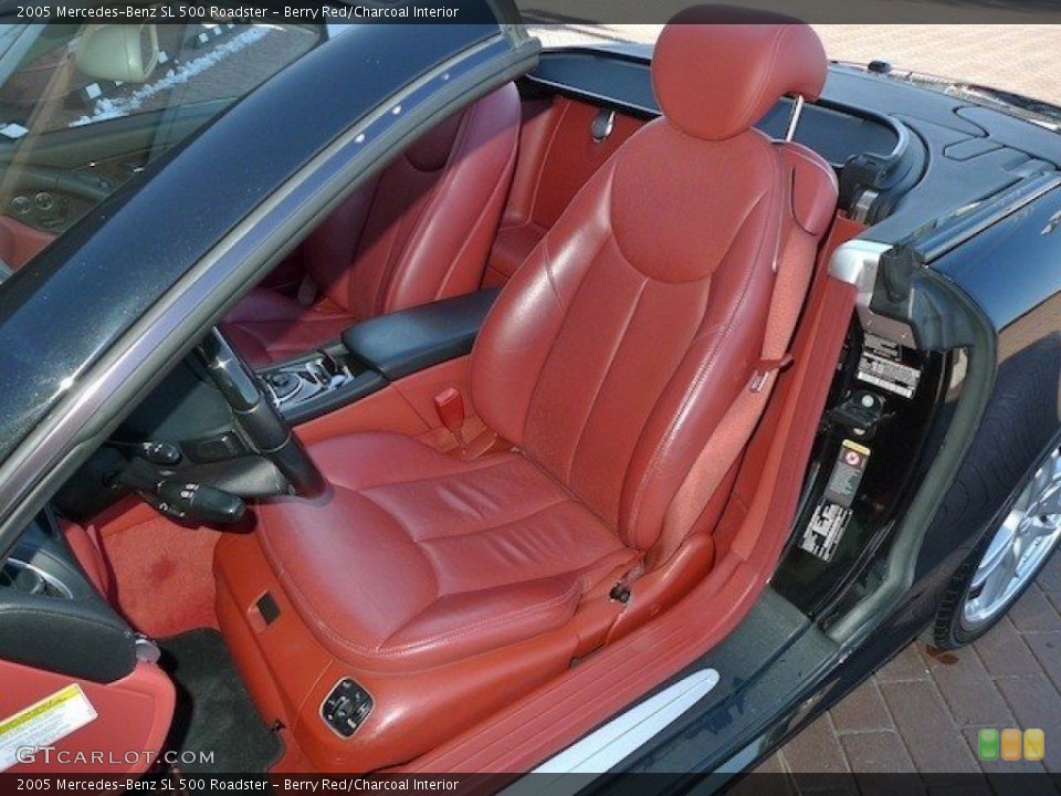 Berry Red/Charcoal Interior Front Seat for the 2005 Mercedes-Benz SL 500 Roadster #61528069