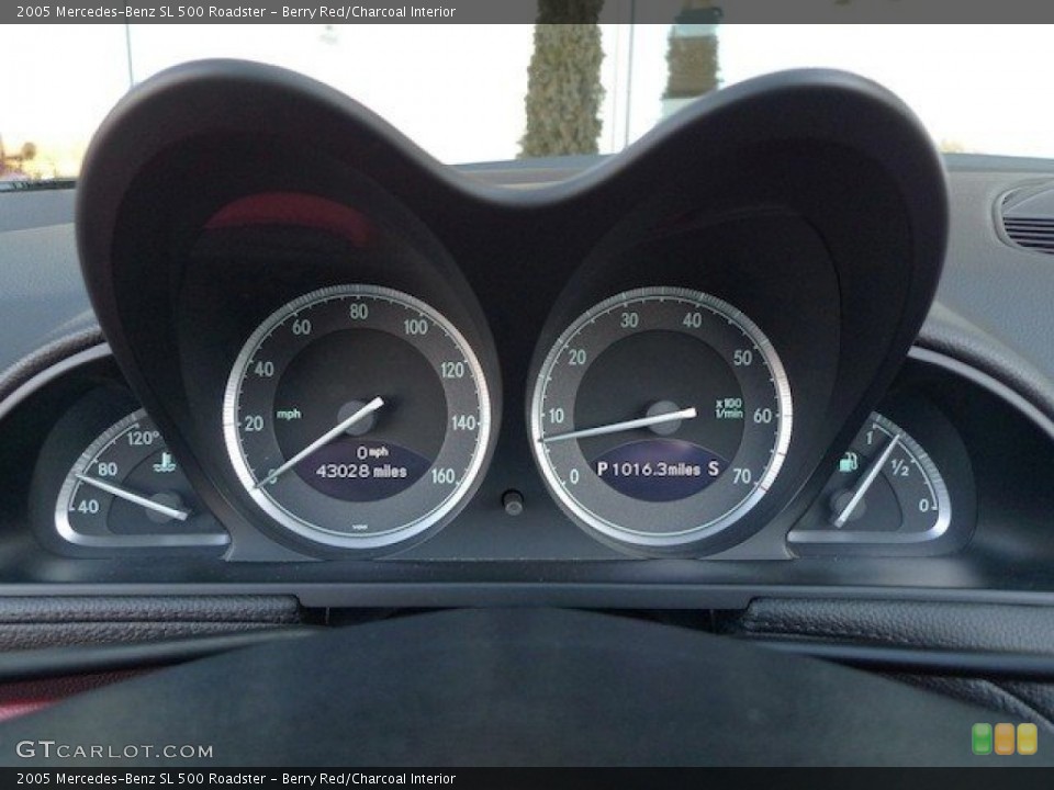 Berry Red/Charcoal Interior Gauges for the 2005 Mercedes-Benz SL 500 Roadster #61528087