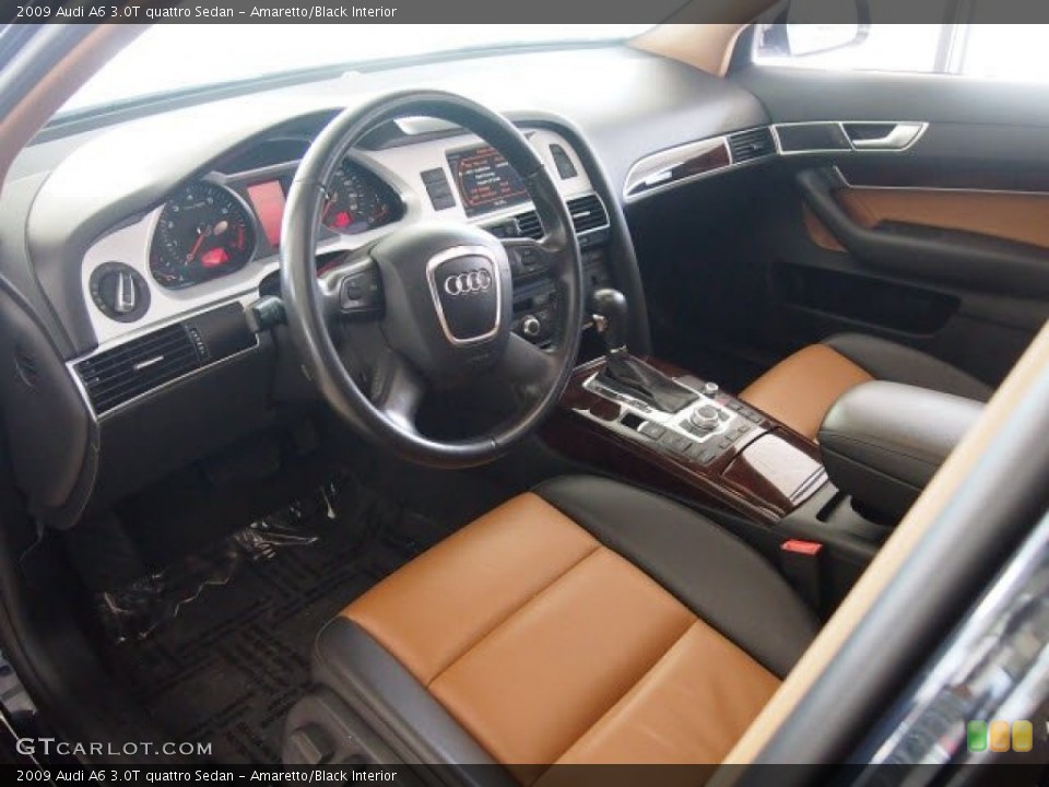 Amaretto/Black Interior Photo for the 2009 Audi A6 3.0T quattro Sedan #61530549