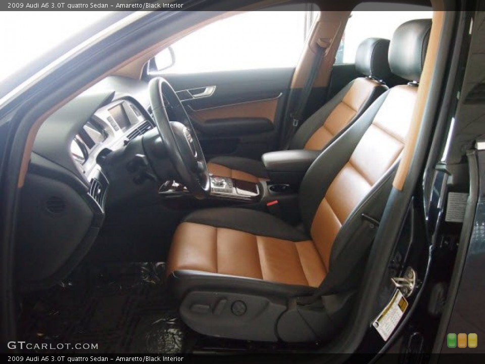 Amaretto/Black Interior Photo for the 2009 Audi A6 3.0T quattro Sedan #61530567