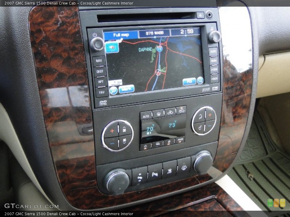 Cocoa/Light Cashmere Interior Navigation for the 2007 GMC Sierra 1500 Denali Crew Cab #61530672