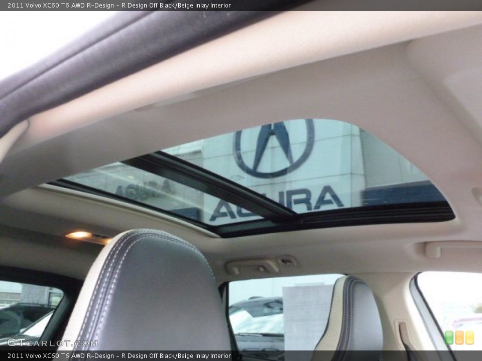 R Design Off Black/Beige Inlay Interior Sunroof for the 2011 Volvo XC60 T6 AWD R-Design #61534362
