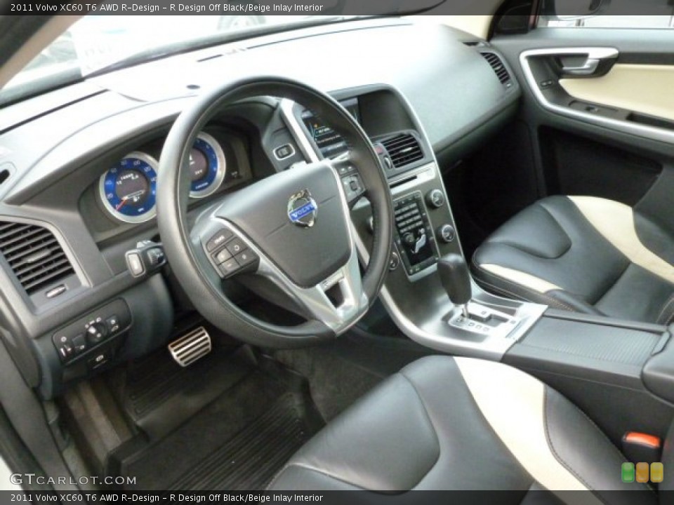 R Design Off Black/Beige Inlay Interior Photo for the 2011 Volvo XC60 T6 AWD R-Design #61534417