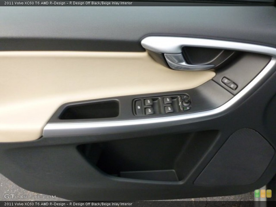 R Design Off Black/Beige Inlay Interior Door Panel for the 2011 Volvo XC60 T6 AWD R-Design #61534428