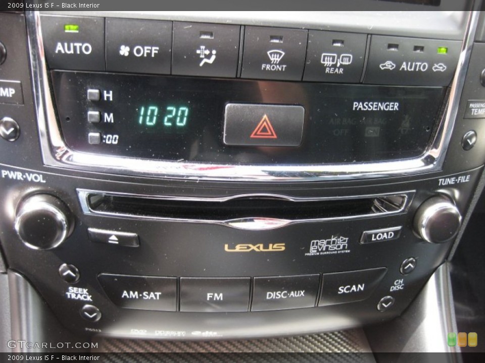 Black Interior Controls for the 2009 Lexus IS F #61536552