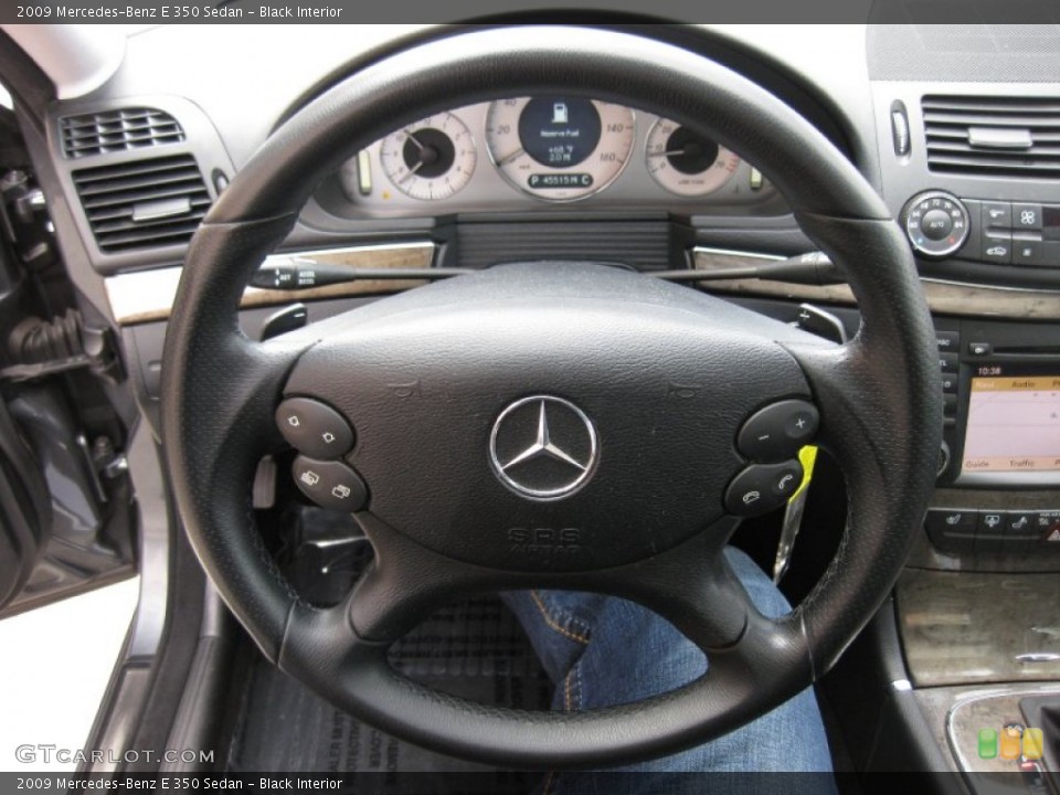 Black Interior Steering Wheel for the 2009 Mercedes-Benz E 350 Sedan #61536993