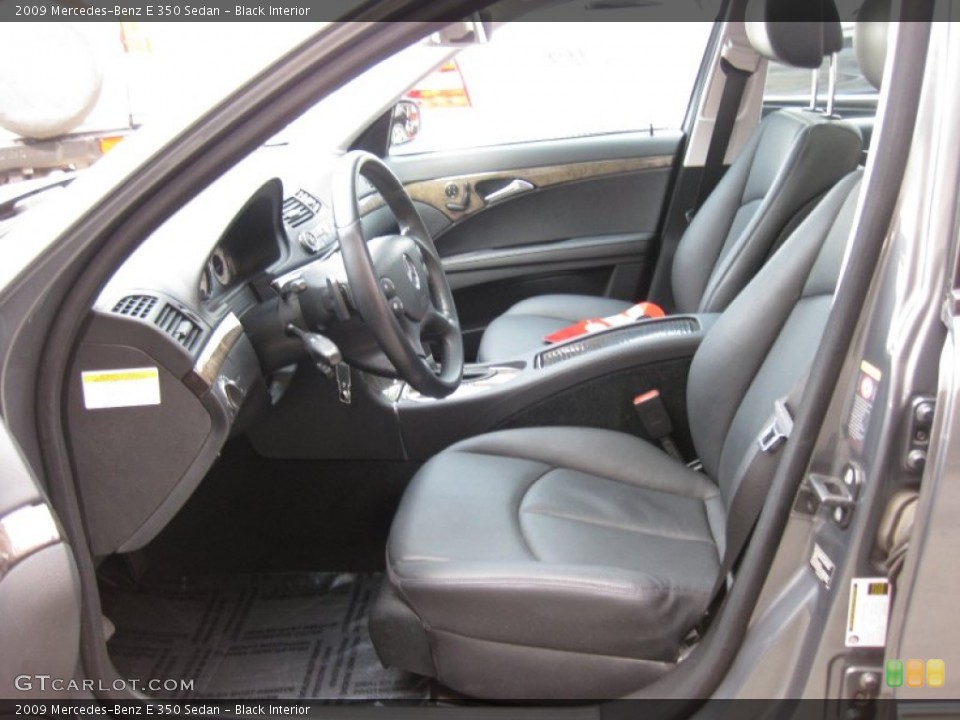 Black Interior Front Seat for the 2009 Mercedes-Benz E 350 Sedan #61536996