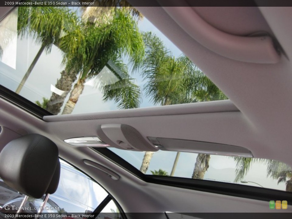 Black Interior Sunroof for the 2009 Mercedes-Benz E 350 Sedan #61537002