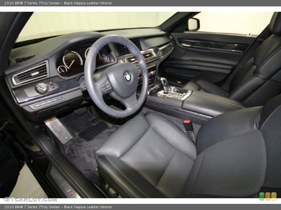 Black Nappa Leather Interior Front Seat for the 2010 BMW 7 Series 750Li Sedan #61538585
