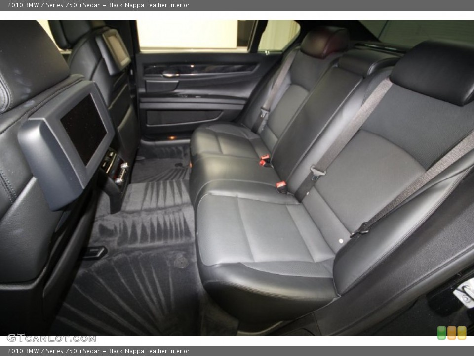 Black Nappa Leather Interior Rear Seat for the 2010 BMW 7 Series 750Li Sedan #61538594