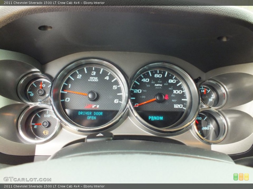 Ebony Interior Gauges for the 2011 Chevrolet Silverado 1500 LT Crew Cab 4x4 #61540465