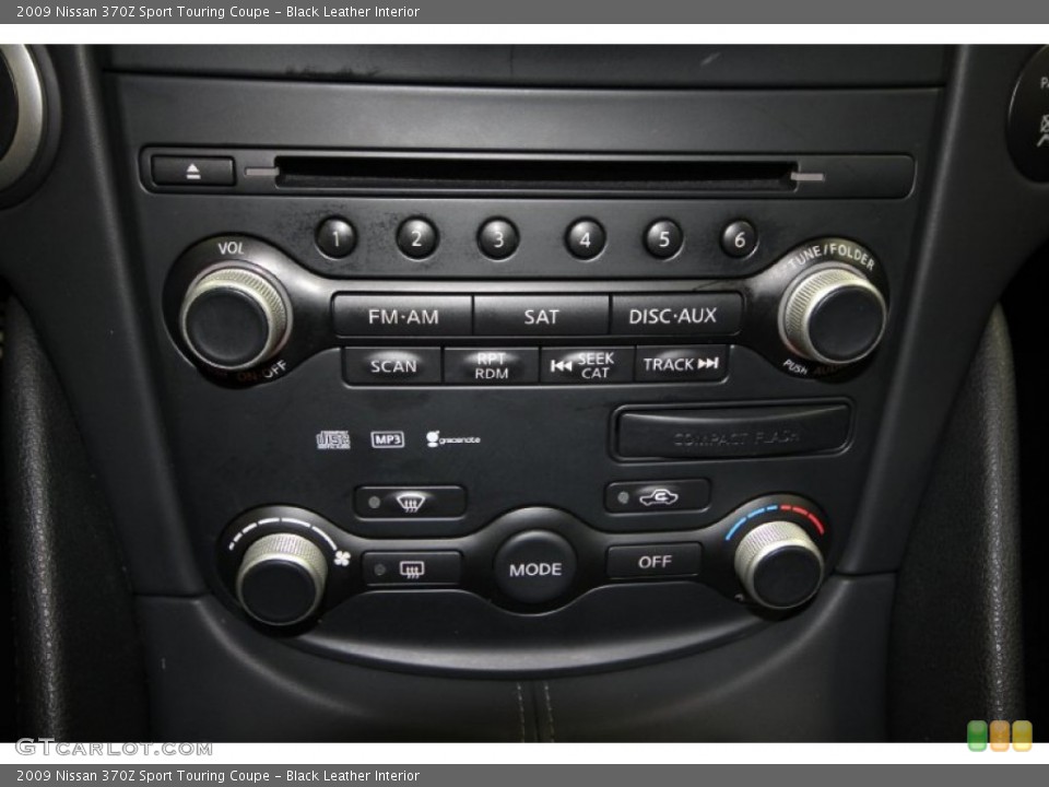 Black Leather Interior Controls for the 2009 Nissan 370Z Sport Touring Coupe #61540511