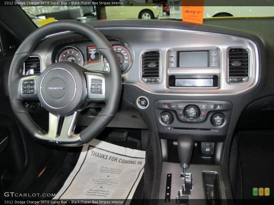 Black/Super Bee Stripes Interior Dashboard for the 2012 Dodge Charger SRT8 Super Bee #61541543