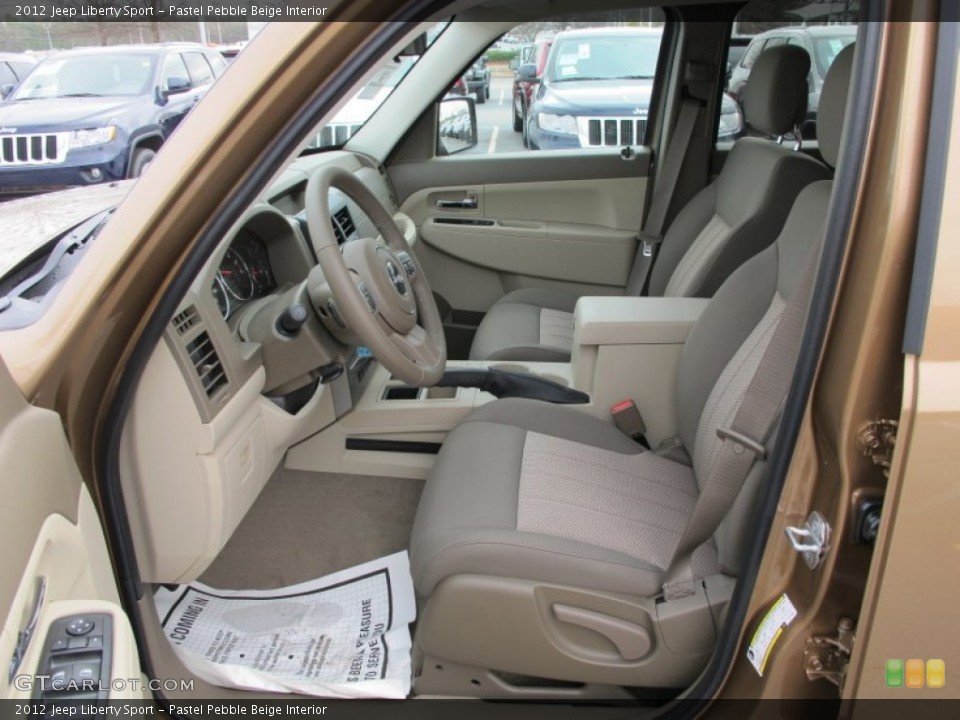 Pastel Pebble Beige Interior Front Seat for the 2012 Jeep Liberty Sport #61541705