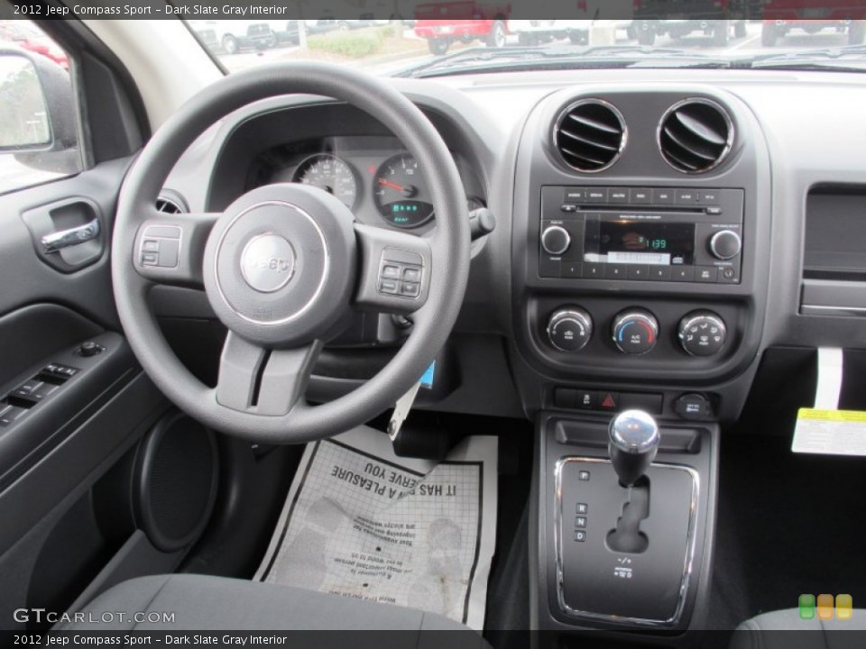 Dark Slate Gray Interior Dashboard for the 2012 Jeep Compass Sport #61542344