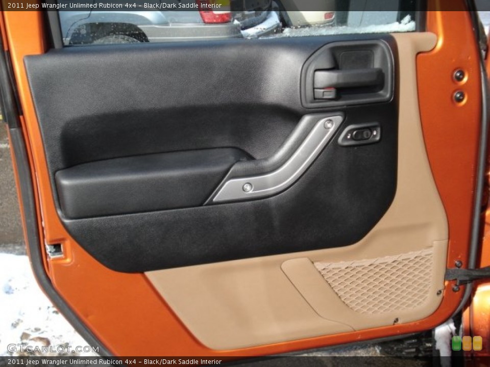 Black/Dark Saddle Interior Door Panel for the 2011 Jeep Wrangler Unlimited Rubicon 4x4 #61544615
