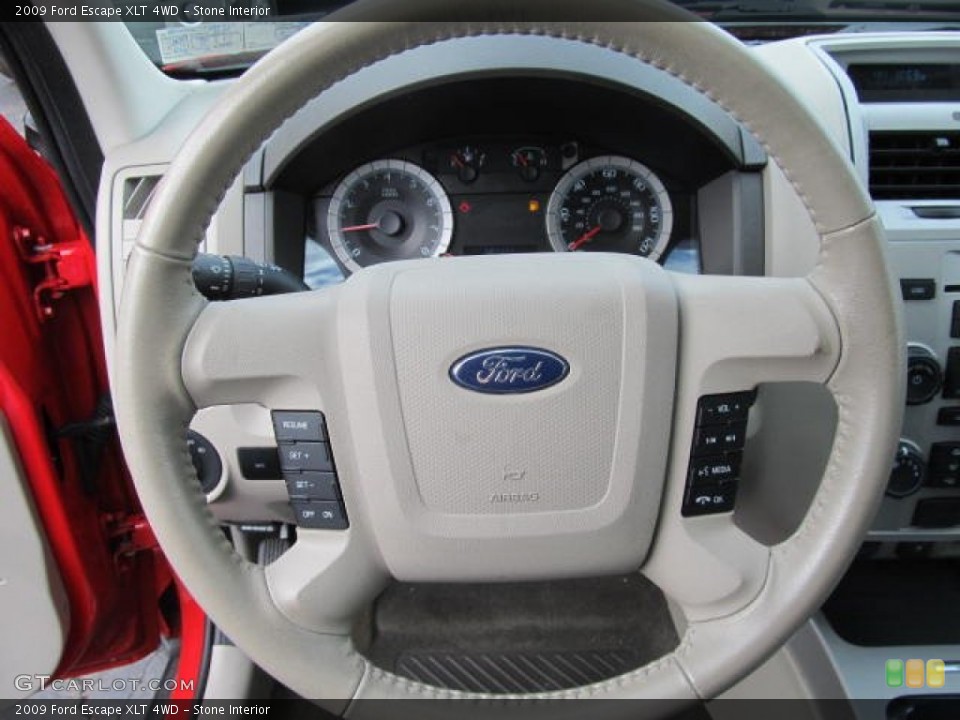 Stone Interior Steering Wheel for the 2009 Ford Escape XLT 4WD #61547726
