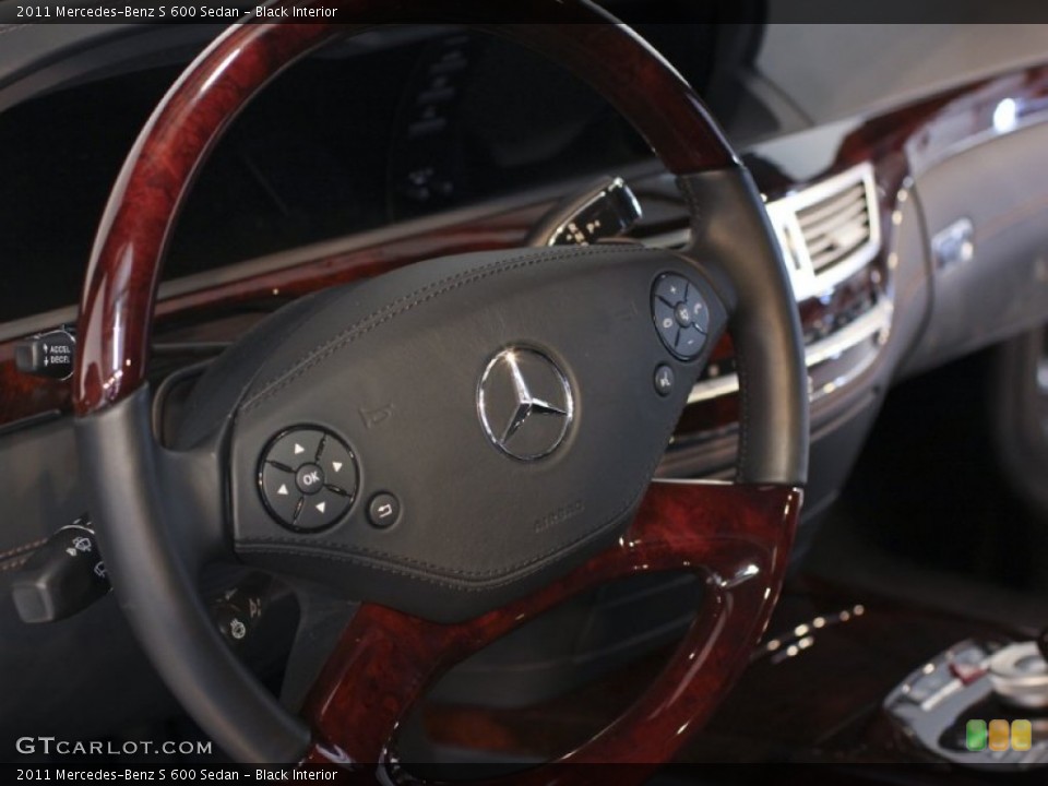 Black Interior Steering Wheel for the 2011 Mercedes-Benz S 600 Sedan #61547780
