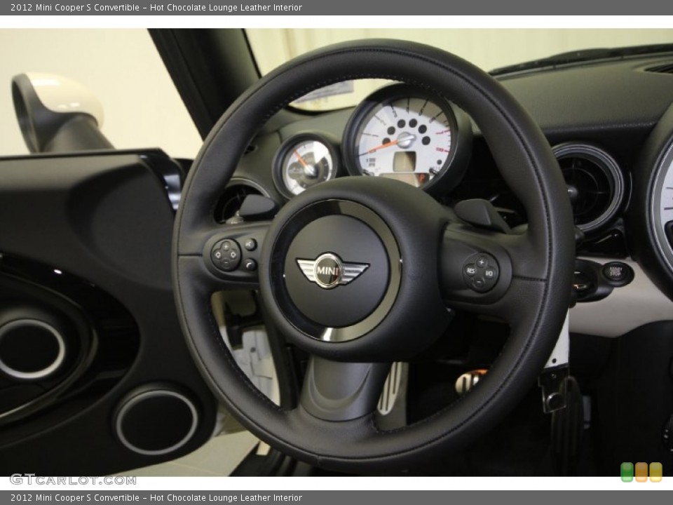 Hot Chocolate Lounge Leather Interior Steering Wheel for the 2012 Mini Cooper S Convertible #61547801