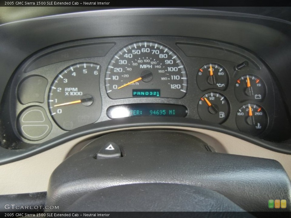 Neutral Interior Gauges for the 2005 GMC Sierra 1500 SLE Extended Cab #61550619